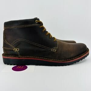 Clarks Men's Remsen Hi Brown Leather Lace Up Chukka Boots Size 9.5
